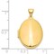 14K Yellow Gold Oval Locket Photo Pendant Jewelry 28.2mm x 16.7mm
